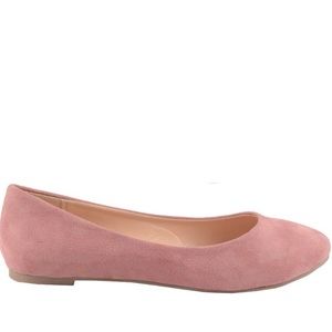 Pink Suede Flats